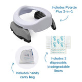 Potette® Plus 2-in-1 Value Bundle (inc Reusable Liner) - White & Grey - Cheeky Rascals UK