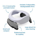 Potette® Plus 2-in-1 Value Bundle (inc Reusable Liner) - White & Grey - Cheeky Rascals UK