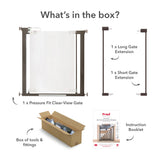 Fred Safety Pressure Fit Clear-View Stairgate - Cheeky Rascals UK