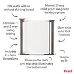 Fred Safety Pressure Fit Clear-View Stairgate - Cheeky Rascals UK
