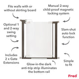 Fred Safety Pressure Fit Clear-View Stairgate - Cheeky Rascals UK