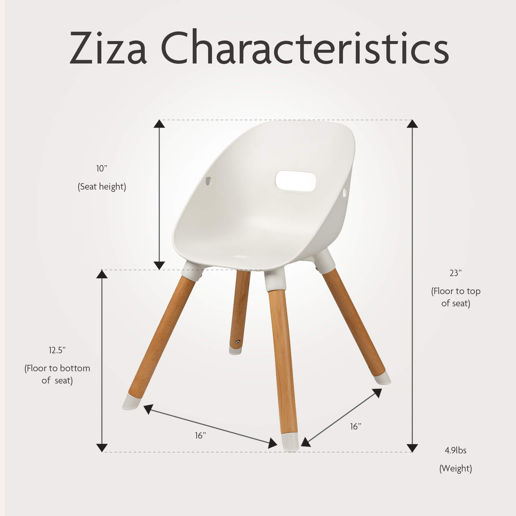 Ziza Play Chair 2 Pack - Coconut White - Cheeky Rascals UK